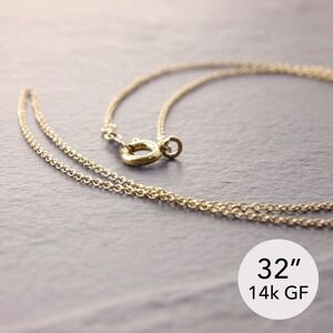 32" Dainty Chain Necklace, gold delicate chain, gold necklace (z 445-1gd-sp)